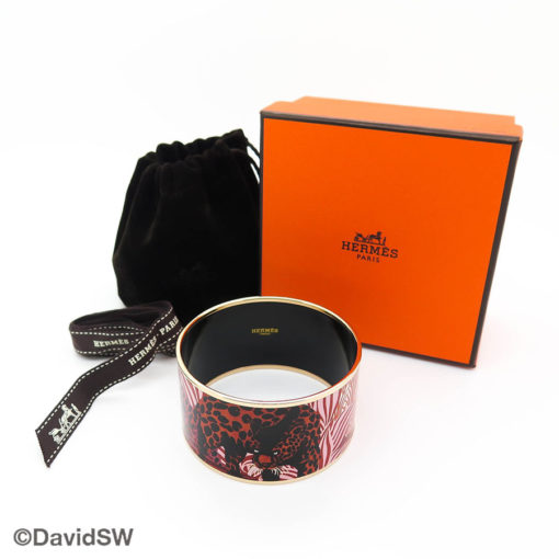 Hermés Enamel Grand Jungle of Eden Bangle Runway Pink - Image 7