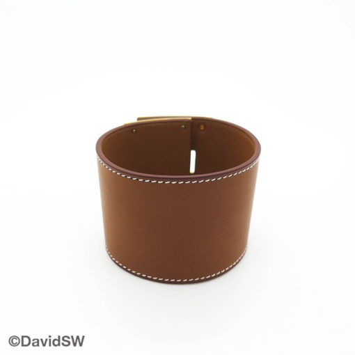 Hermés Calfskin Kelly Dog Cuff Brown - Image 2
