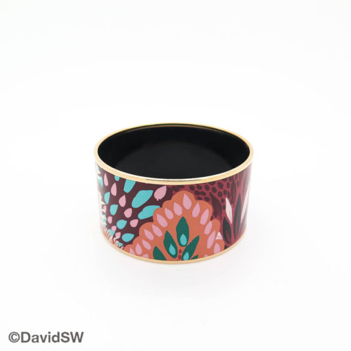 Hermés Enamel Grand Jungle of Eden Bangle Runway Pink - Image 3