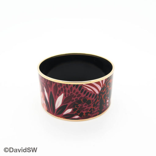 Hermés Enamel Grand Jungle of Eden Bangle Runway Pink - Image 4