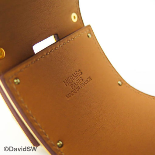 Hermés Calfskin Kelly Dog Cuff Brown - Image 4