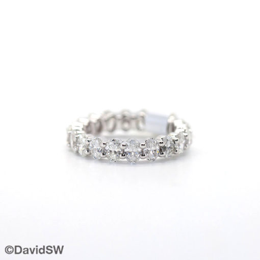 DavidSW 14K White Gold Diamond Eternity Ring