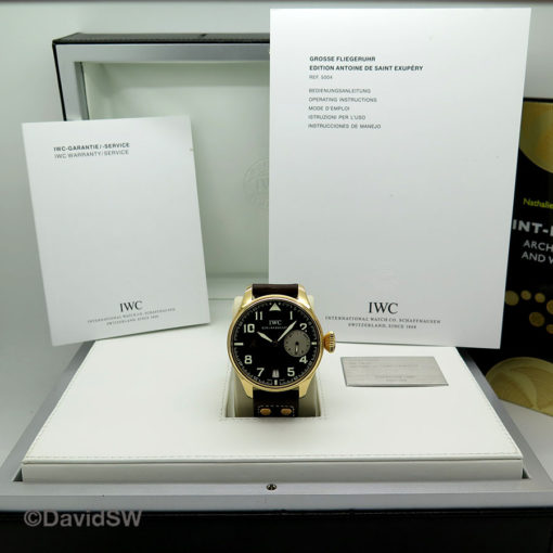 IWC IW5004 Big Pilot 18K Rose Gold Antoine De Saint Exupery Limited Edition - Image 2