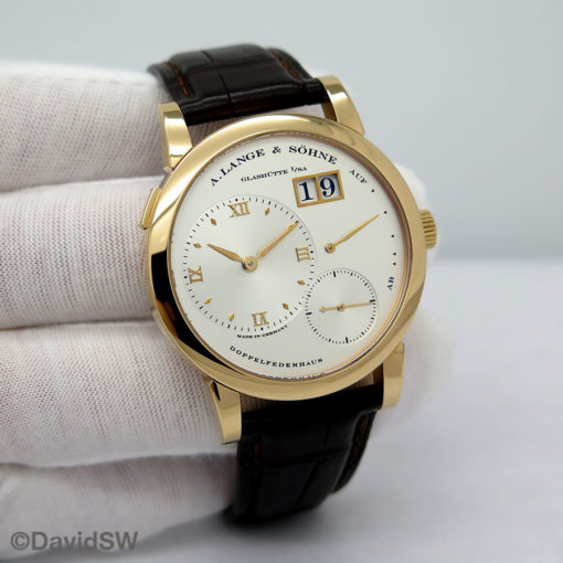 A. Lange and Sohne 101.032 Lange 1 with Silver Dial 18K Rose Gold