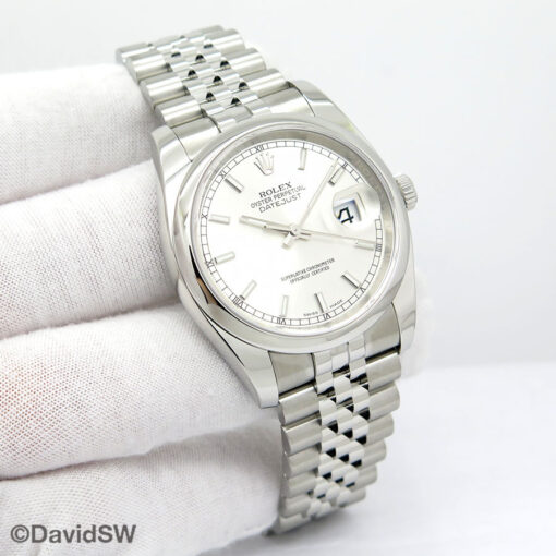 Rolex 116200 Datejust with Silver Stick Dial on Jubilee - DavidSW