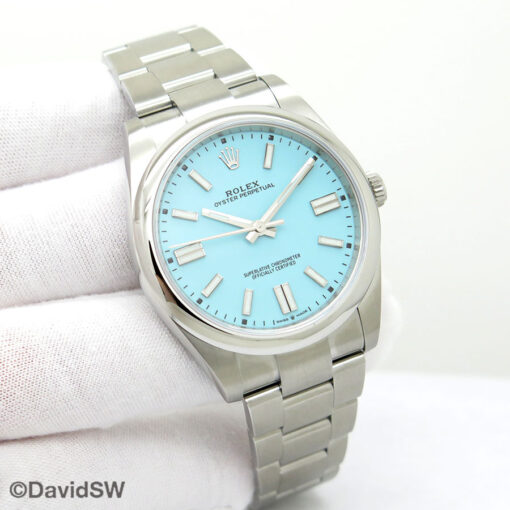 Rolex 124300 Oyster Perpetual 41 with Turquoise Dial - DavidSW
