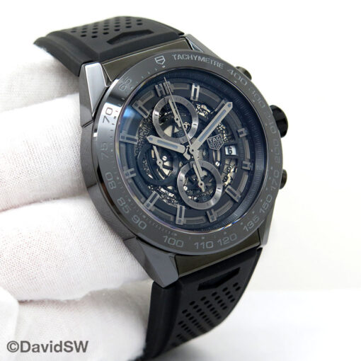 Tag Heuer CAR2A90 Carrera Heuer 01 Black Ceramic Chronograph - DavidSW