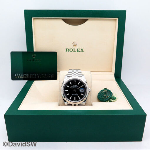 Rolex 126334 Datejust 41 with Black Stick Dial on Jubilee - DavidSW