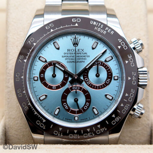 Rolex 116506 Cosmograph Daytona Platinum with Ice Blue Dial - DavidSW
