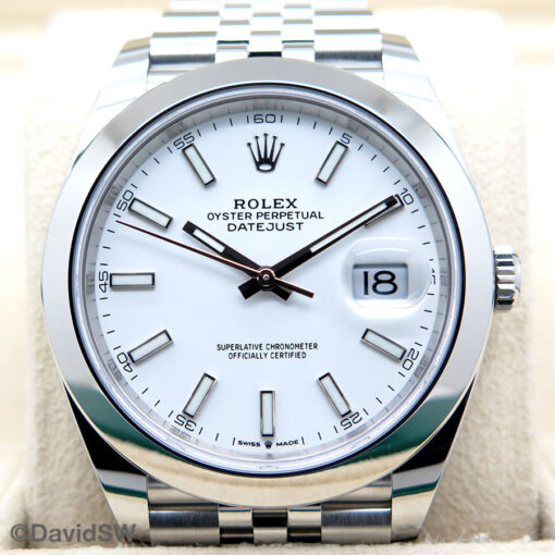 Rolex 126300 Datejust 41 with White Stick Dial on Jubilee - Image 3