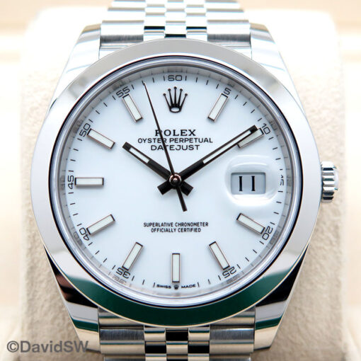 Rolex 126300 Datejust 41 with White Stick Dial on Jubilee - Image 3