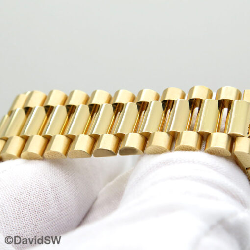 Rolex 128238 Day Date 18K Yellow Gold with Champagne Stick Dial - Image 8