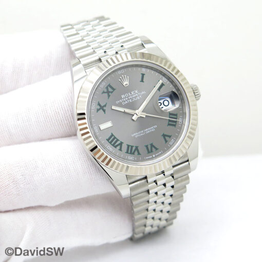 Rolex 126334 Datejust 41 with Slate Roman Dial on Jubilee