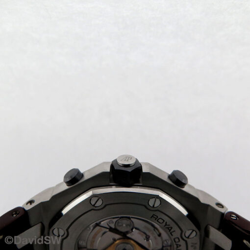 Audemars Piguet 26470ST Royal Oak Offshore Chronograph with Khaki Dial on Alligator - Image 5