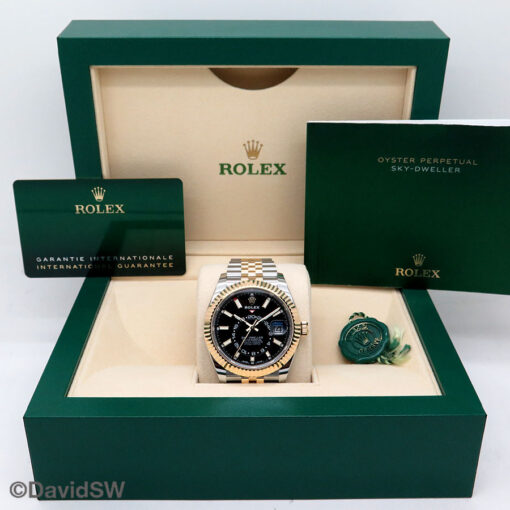 Rolex 326933 Skydweller 18K/SS with Black Dial on Jubilee - Image 2