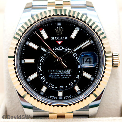 Rolex 326933 Skydweller 18K/SS with Black Dial on Jubilee - Image 3