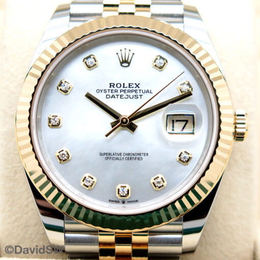 Rolex 126333 Datejust 41 18K/SS with Mother of Pearl Diamond Dial on Jubilee - Image 3