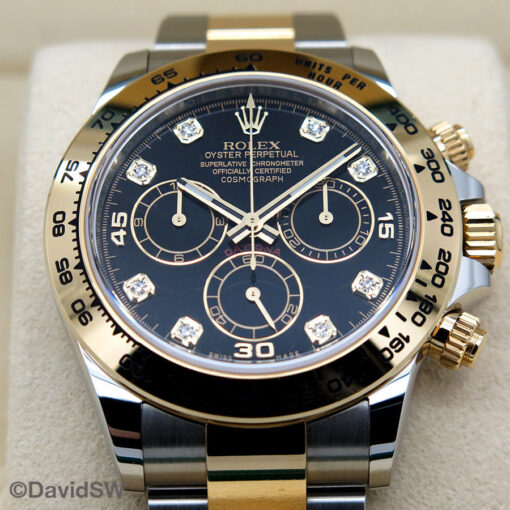 Rolex 116503 Cosmograph Daytona 18K/SS with Black Diamond Dial - Image 3