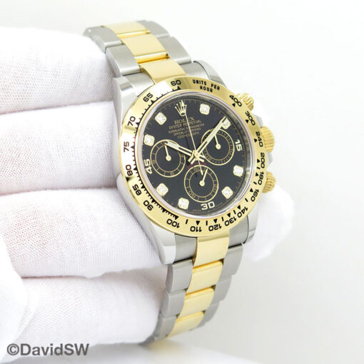 Rolex 116503 Cosmograph Daytona 18K/SS with Black Diamond Dial