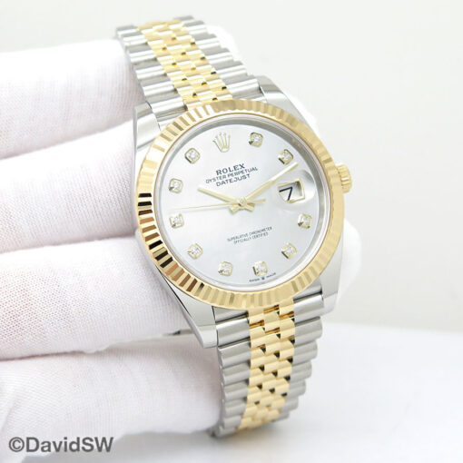 Rolex 126333 Datejust 41 18K/SS with Mother of Pearl Diamond Dial on Jubilee