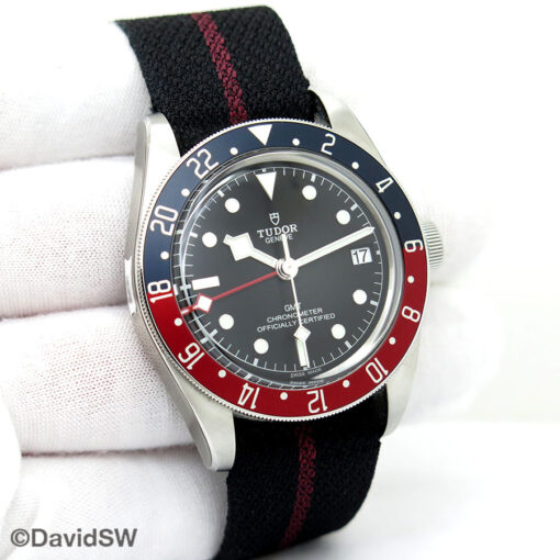 Tudor 79830RB Black Bay GMT with Red/Blue Bezel on NATO