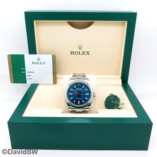 Rolex 116400GV Milgauss with Blue Dial - Image 2