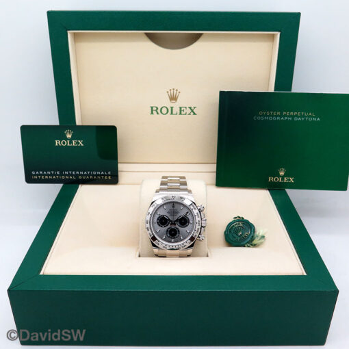 Rolex 116509 Cosmograph Daytona 18K White Gold with Steel Dial - Image 2