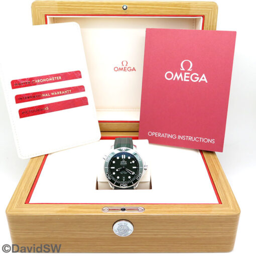Omega Seamaster Diver 300m with Green Dial on Strap - Image 2