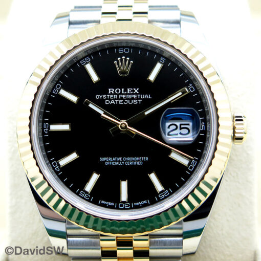 Rolex 126333 Datejust 41 18K/SS with Black Stick Dial on Jubilee - Image 3