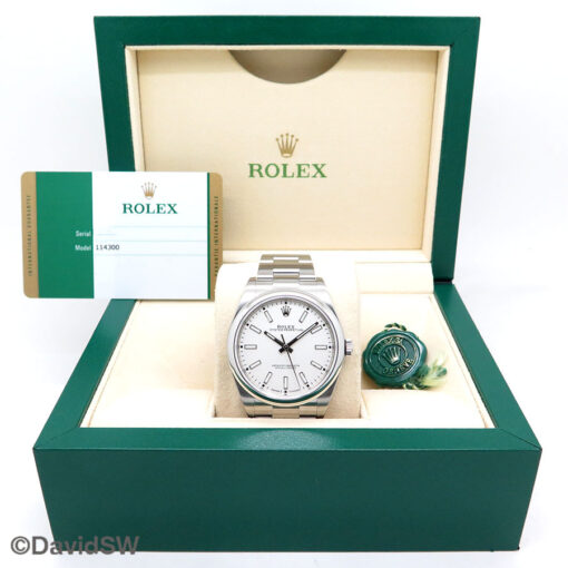 Rolex 114300 Oyster Perpetual with White Dial - Image 2