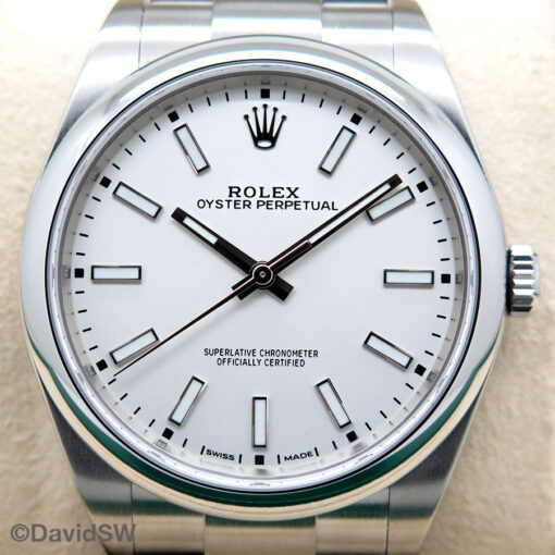 Rolex 114300 Oyster Perpetual with White Dial - Image 3
