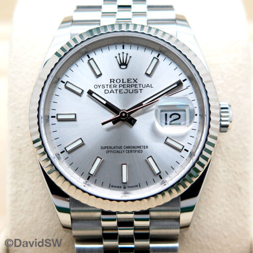 Rolex 126234 Datejust with Silver Stick Dial on Jubilee - Image 3
