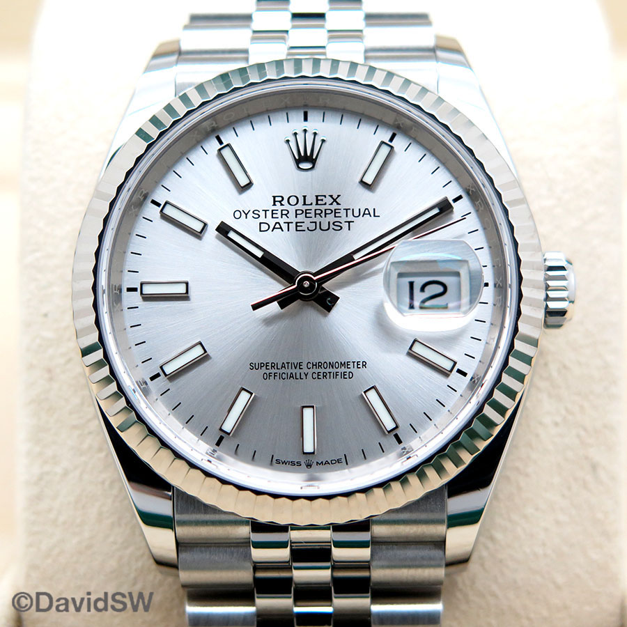 Rolex 126234 Datejust with Silver Stick Dial on Jubilee - Image 3