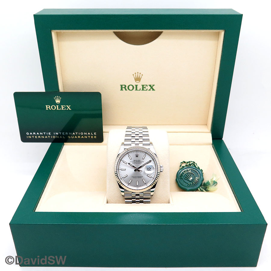 Rolex 126234 Datejust with Silver Stick Dial on Jubilee - Image 2