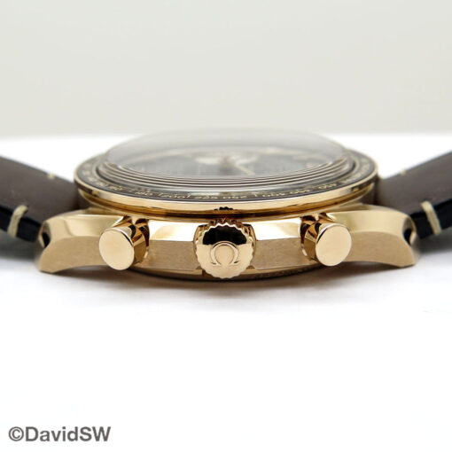 Omega Speedmaster Bronze Gold Chronoscope Chronograph with Dark Brown Dial on Leather - Image 6