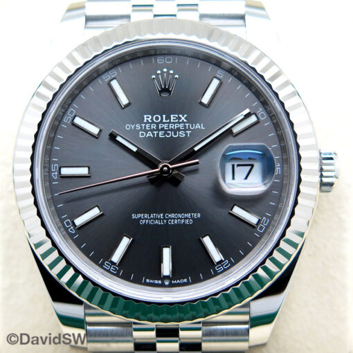 Rolex 126334 Datejust 41 with Slate Stick Dial on Jubilee - Image 3