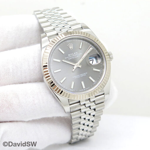 Rolex 126334 Datejust 41 with Slate Stick Dial on Jubilee