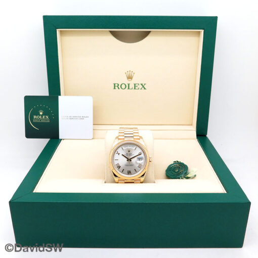 Rolex 228238 Day Date 40 18K Yellow Gold with Silver Roman Dial - Image 2