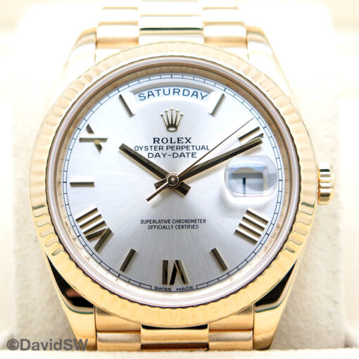 Rolex 228238 Day Date 40 18K Yellow Gold with Silver Roman Dial - Image 3