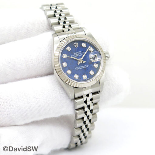 Rolex 79174 Datejust with Sodalite Serti Dial on Jubilee