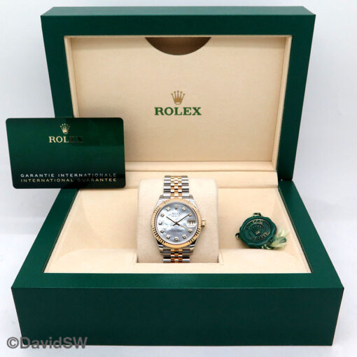 Rolex 278273 Datejust 18K/SS with White Mother of Pearl Diamond Dial on Jubilee - Image 2