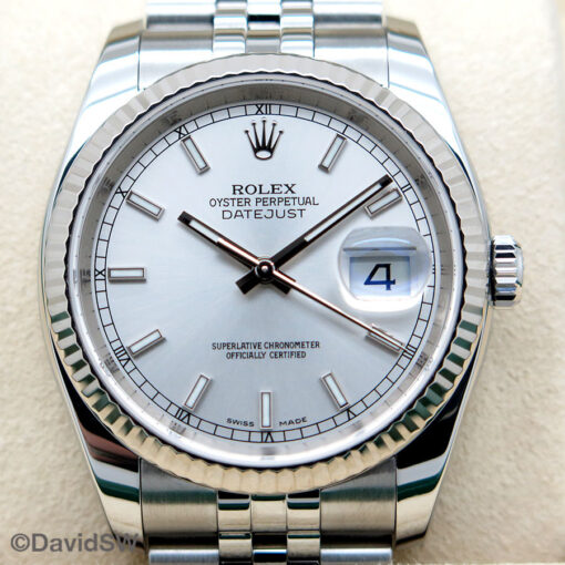 Rolex 116234 Datejust with Silver Stick Dial on Jubilee - Image 3