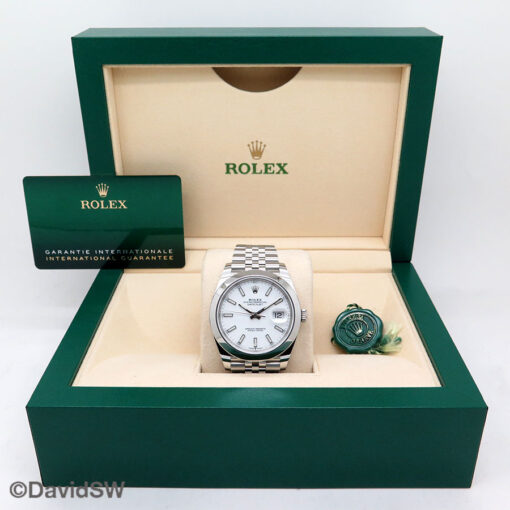Rolex 126300 Datejust 41 with White Stick Dial on Jubilee - Image 2