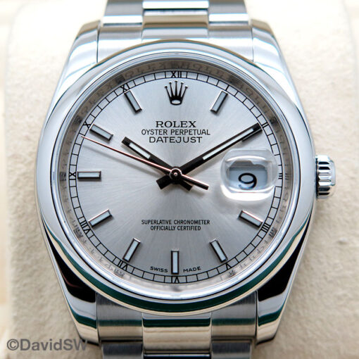 Rolex 116200 Datejust with Silver Stick Dial on Oyster - Image 3