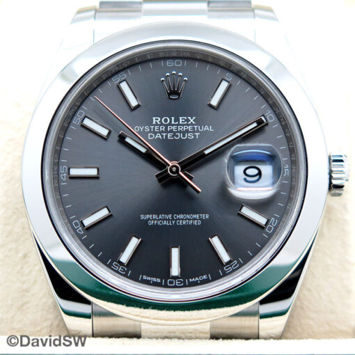 Rolex 126300 Datejust 41 with Slate Stick Dial on Oyster - Image 3