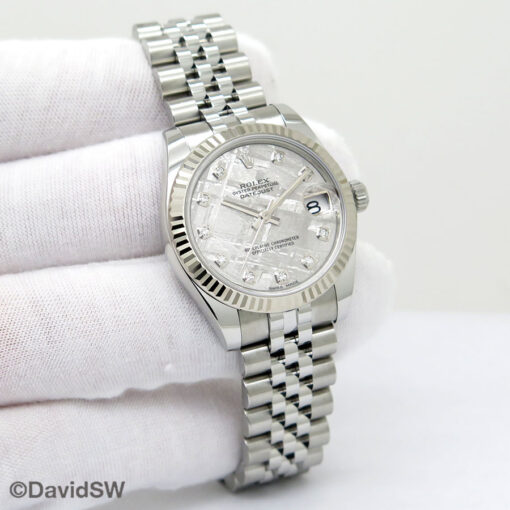 Rolex 178274 Datejust with Meteorite Diamond Dial on Jubilee