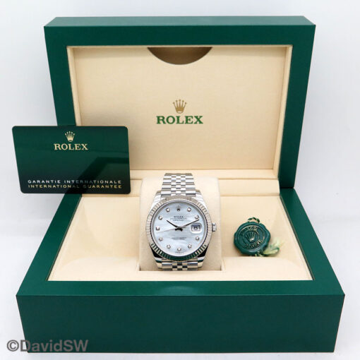 Rolex 126334 Datejust 41 with Mother of Pearl Diamond Dial on Jubilee - Image 2