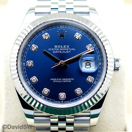 Rolex 126334 Datejust 41 with Blue Diamond Dial on Jubilee - Image 3