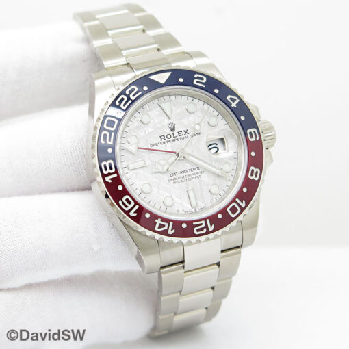 Rolex 126719BLRO GMT Master II 18K White Gold with Meteorite Dial