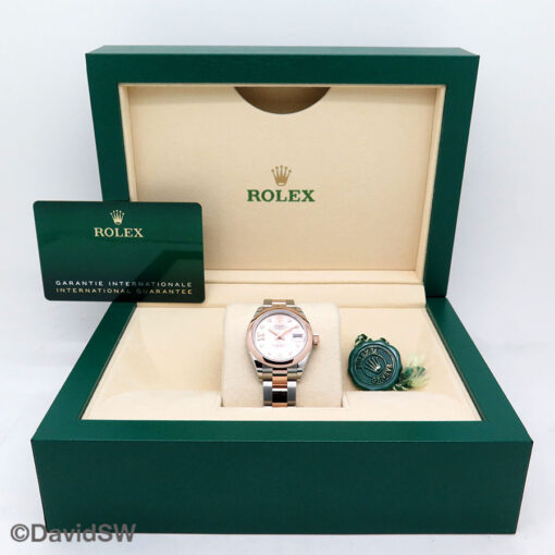 Rolex 279161 Datejust 18K/SS with Rose Diamond Dial & IX on Oyster - Image 2